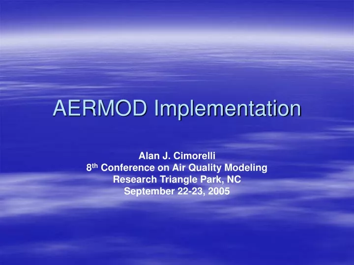 aermod implementation