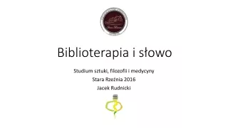 Biblioterapia i słowo