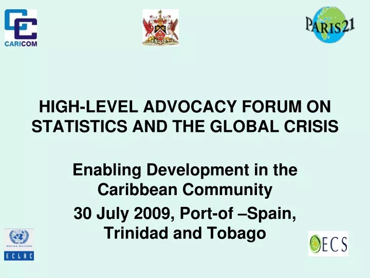 high level advocacy forum on statistics and the global crisis