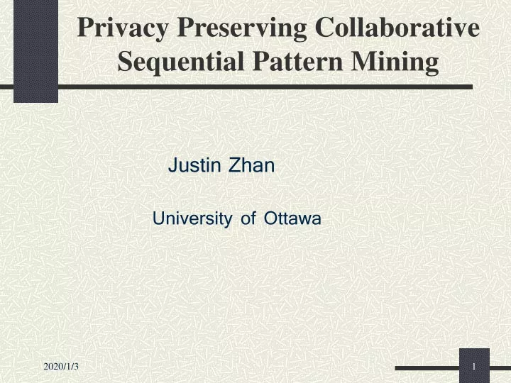 privacy preserving collaborative sequential pattern mining