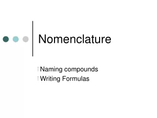 Nomenclature