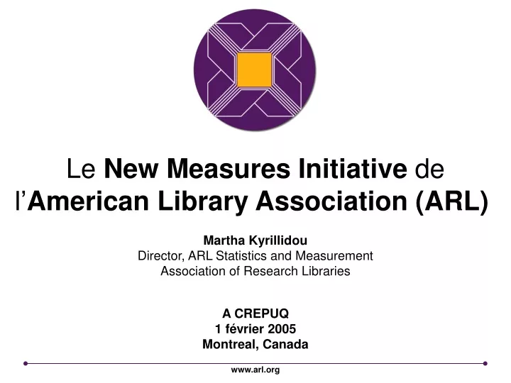 le new measures initiative de l american library association arl