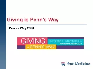 Giving is Penn’s Way