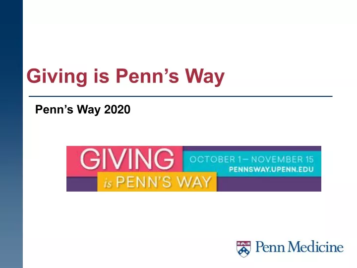 giving is penn s way