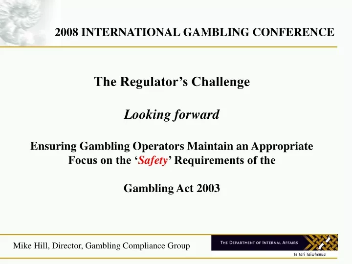 2008 international gambling conference