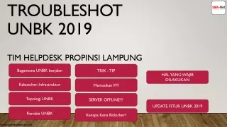 Trouble shot UNBK 2019 Tim helpdesk  propinsi lampung