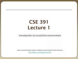 CSE 391 Lecture 1