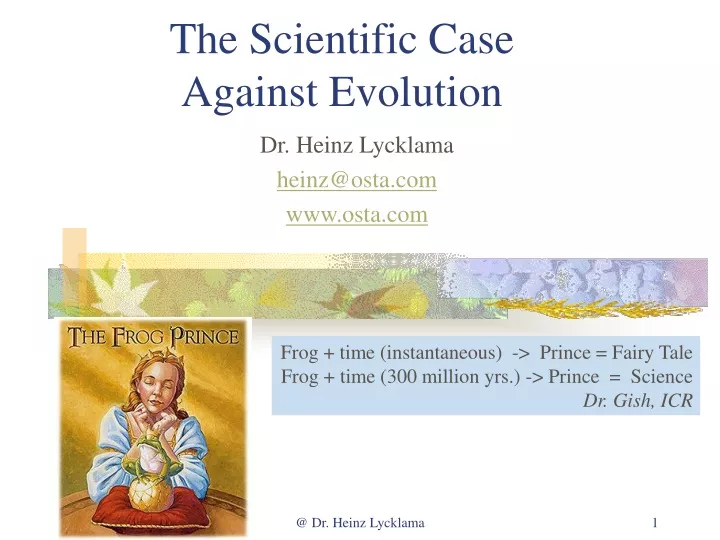 the scientific case against evolution