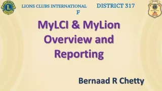 MyLCI &amp;  MyLion  Overview and Reporting