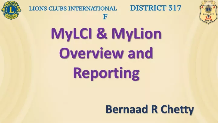 mylci mylion overview and reporting