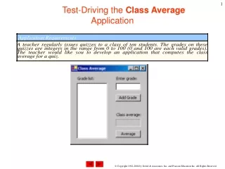 Test-Driving the  Class Average  Application