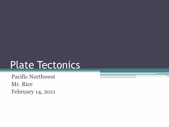 plate tectonics