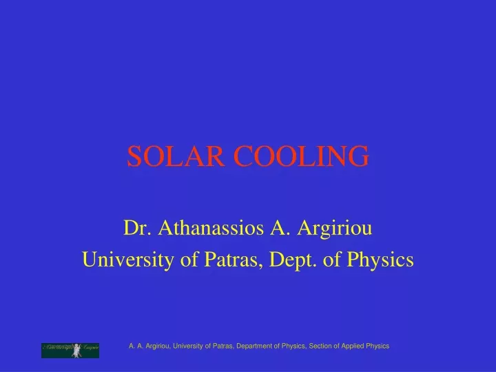 solar cooling