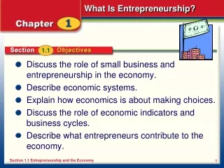 Discuss the role of small business and entrepreneurship in the economy. Describe economic systems.