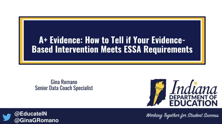 a evidence how to tell if your evidence based intervention meets essa requirements