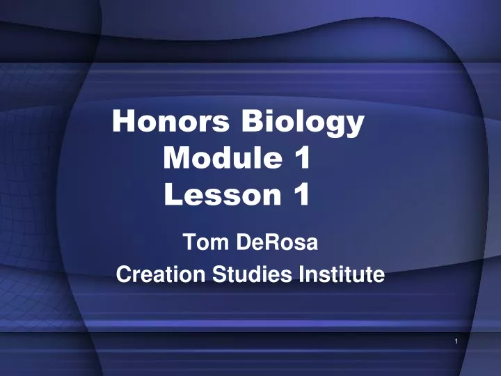 honors biology module 1 lesson 1