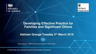 Developing  Effective Practice for Families and Significant Others