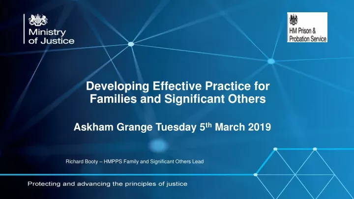 developing effective practice for families and significant others