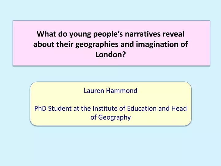 what do young people s narratives reveal about