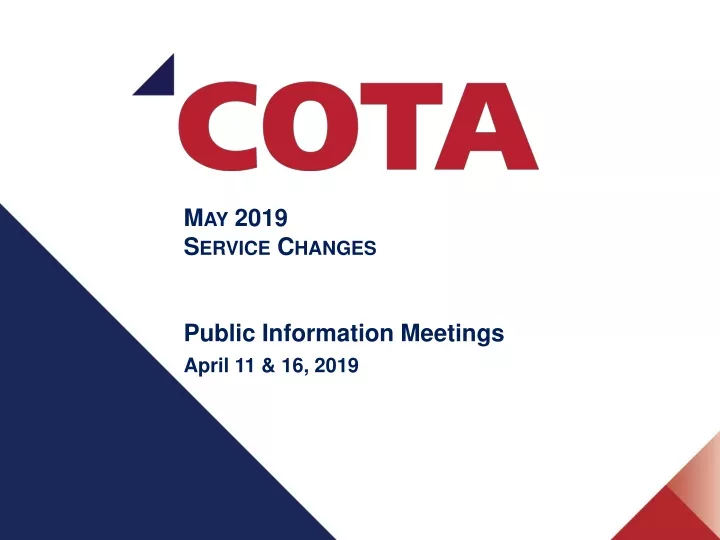 may 2019 service changes public information meetings