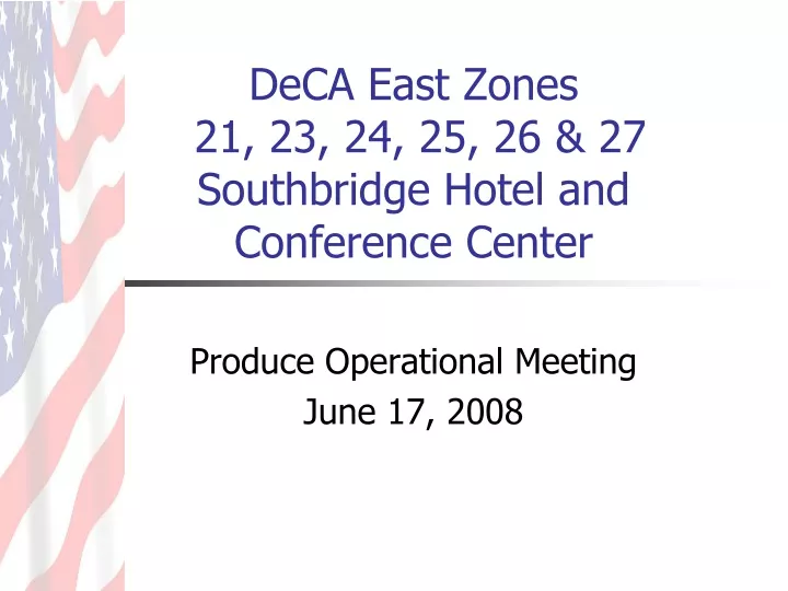 deca east zones 21 23 24 25 26 27 southbridge hotel and conference center