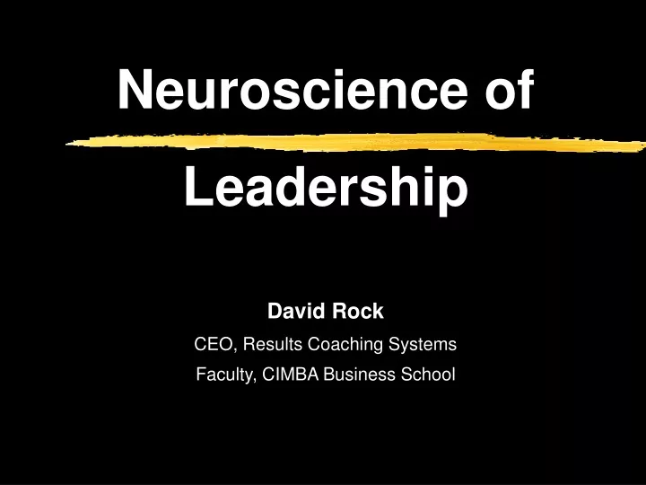 neuroscience of leadership