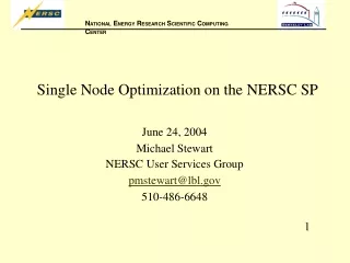 Single Node Optimization on the NERSC SP