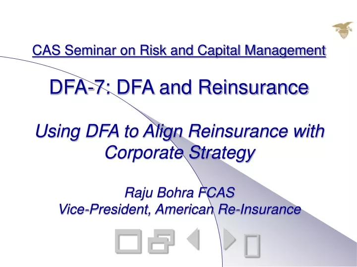 cas seminar on risk and capital management