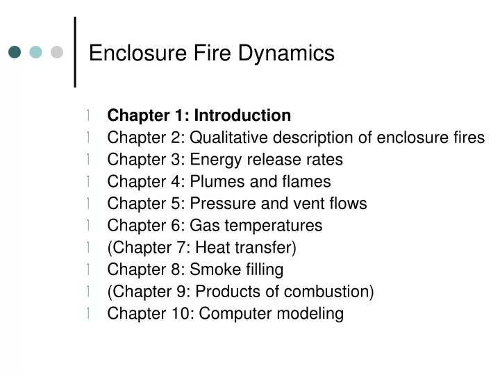 enclosure fire dynamics