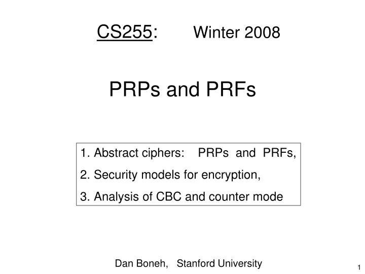 prps and prfs