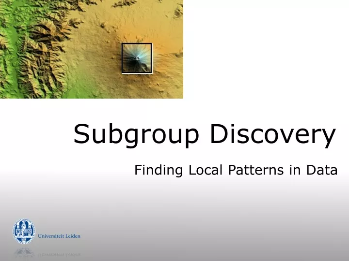 subgroup discovery