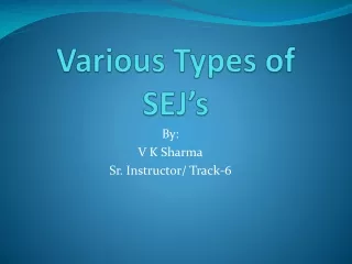 Various Types of SEJ’s