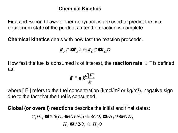 chemical kinetics