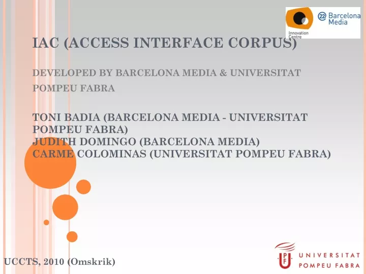 iac access interface corpus developed