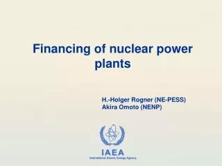 Financing of nuclear power plants