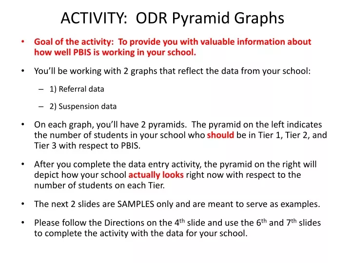 activity odr pyramid graphs