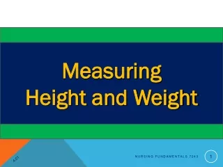 Measuring  Height and Weight