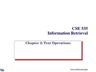 CSE 535 Information Retrieval