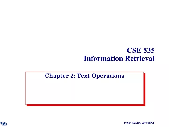 cse 535 information retrieval