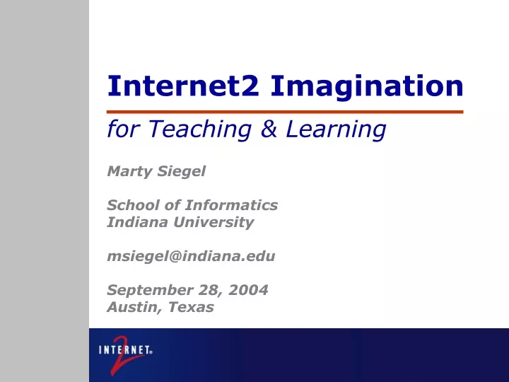 internet2 imagination for teaching learning marty