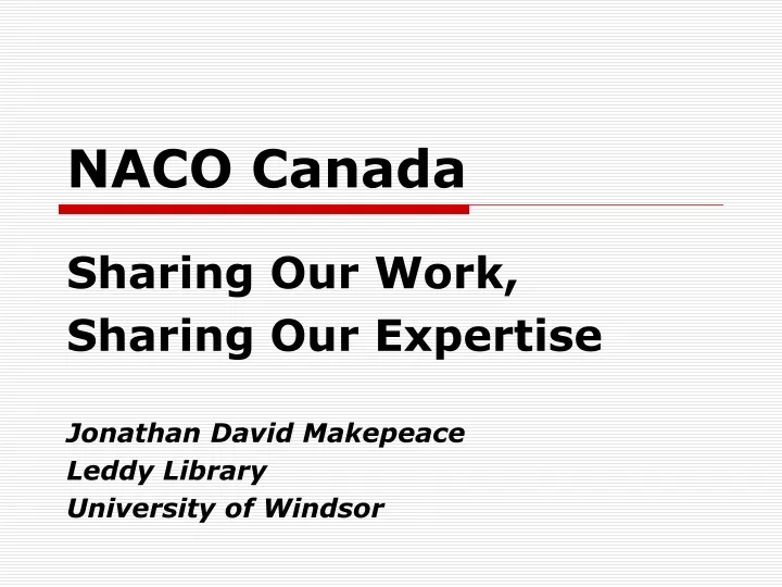 naco canada