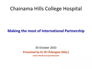 Chainama Hills College Hospital