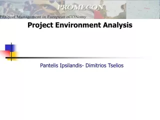 Project Environment Analysis