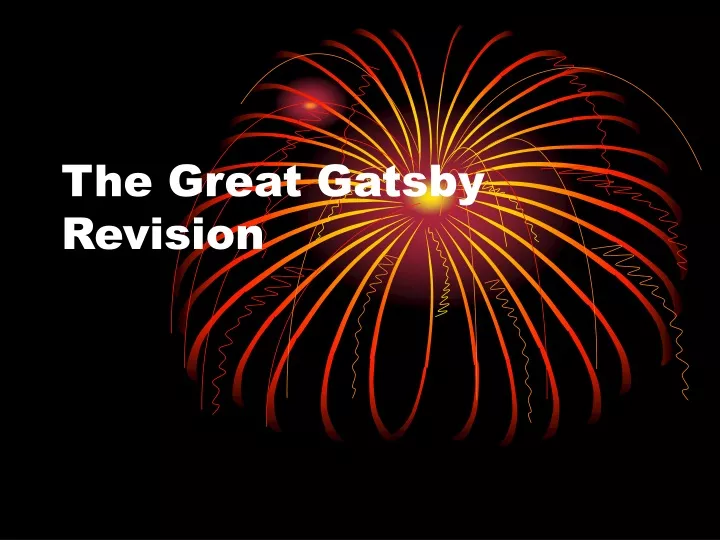 the great gatsby revision