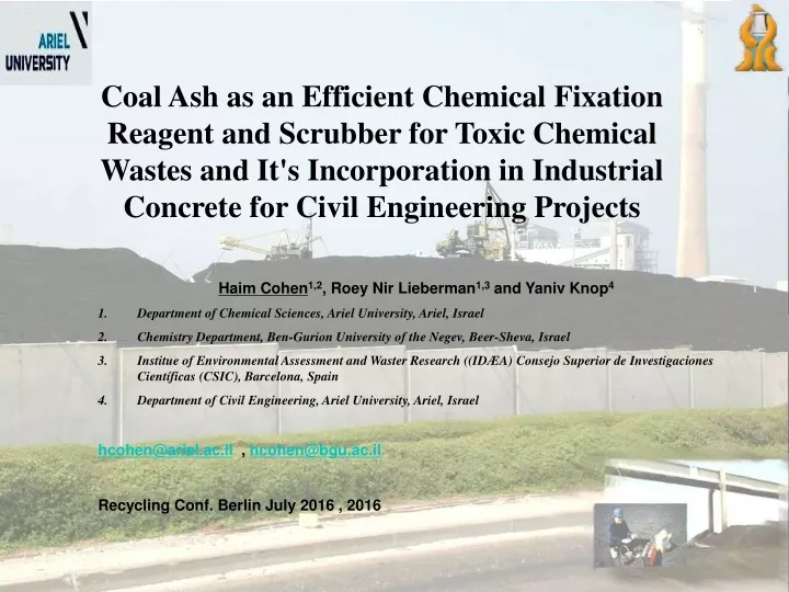 coal ash as an efficient chemical fixation