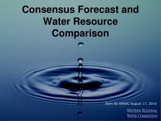 consensus forecast and water resource comparison