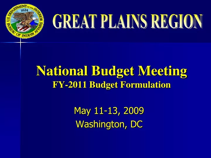 national budget meeting fy 2011 budget formulation
