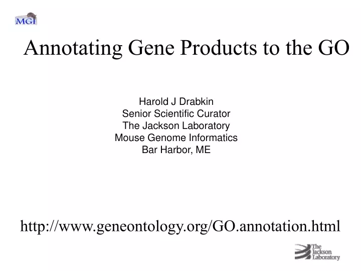 annotating gene products to the go