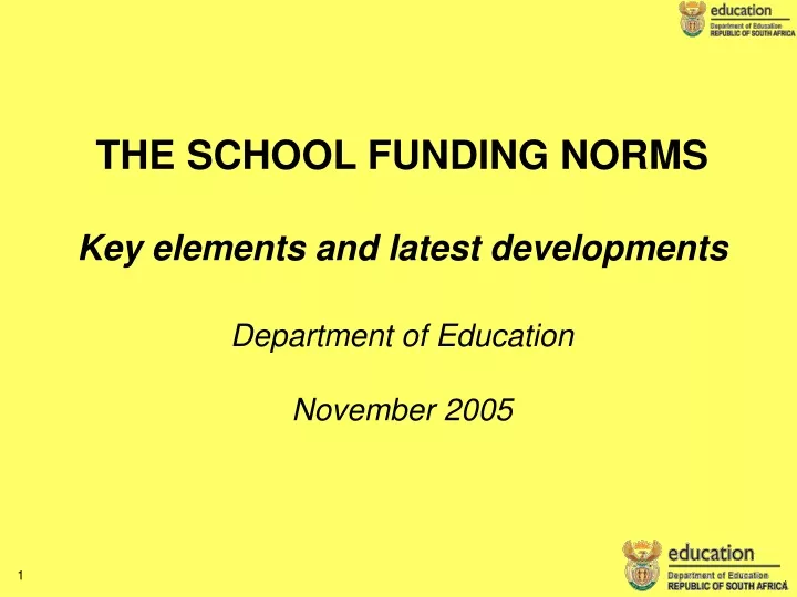 the school funding norms key elements and latest