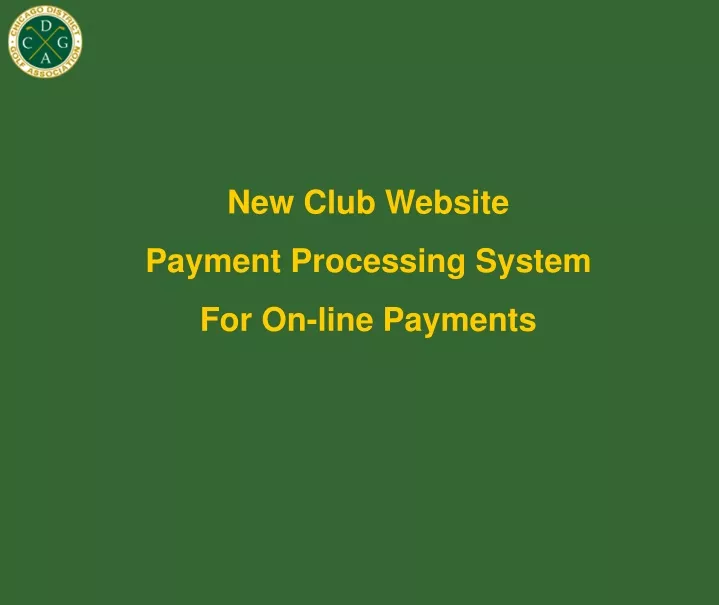 new club website payment processing system